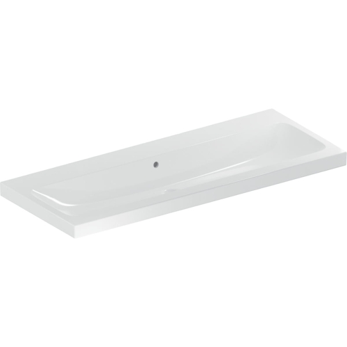 GEBERIT Umywalka ICON LIGHT , B120cm, H16cm, T48cm, z przelewem, bez otworu na baterię, KeraTect