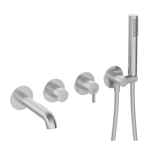 DEANTE SILIA bateria wannowo-natryskowa podtynkowa, stal szczotkowana