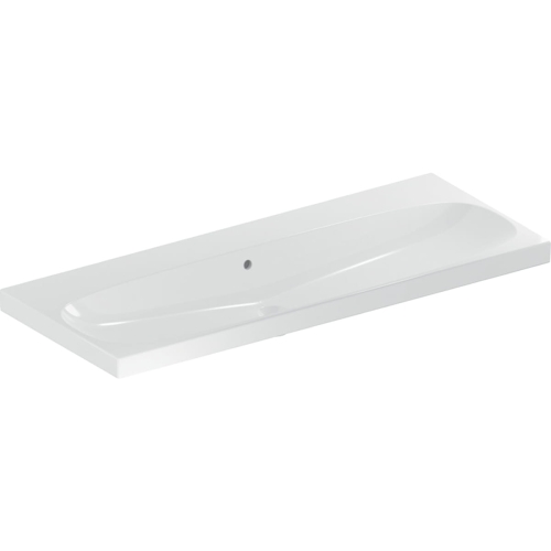 GEBERIT Umywalka ACANTO, B120cm, H18cm, T48.2cm, z przelewem, bez otworu na baterię, KeraTect