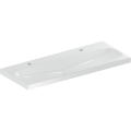 GEBERIT Umywalka ACANTO, B120cm, H18cm, T48.2cm, bez przelewu, z dwoma otworami na baterię, KeraTect