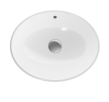 GEBERIT Umywalka VARIFORM wpuszczana w blat, owalna, B50cm, H17.8cm, T40cm, z przelewem, bez otworu na baterię