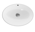 GEBERIT Umywalka VARIFORM wpuszczana w blat, owalna, B55cm, H17.8cm, T40cm, z przelewem, bez otworu na baterię