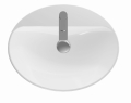 GEBERIT Umywalka VARIFORM wpuszczana w blat, owalna, B60cm, H17.8cm, T48cm, z przelewem, z otworem na baterię, KeraTect