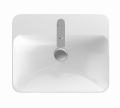 GEBERIT Umywalka VARIFORM wpuszczana w blat, prostokątna, B55cm, H17.8cm, T45cm, bez przelewu, z otworem na baterię, KeraTect