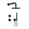 DEANTE SILIA zestaw natryskowy z baterią i deszczownicą, nero