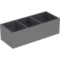 GEBERIT Wkład VARIFORM do szuflady, podział w kształcie litefy H, do szuflady dolnej, B18cm, H14.3cm, 37.3cm, ciemnoszary, z powłoką melaminową