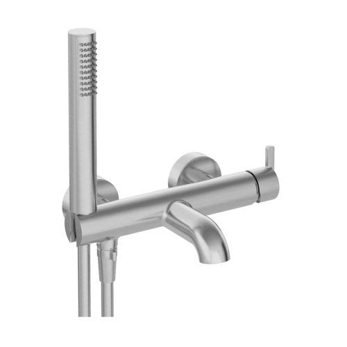 DEANTE SILIA bateria wannowo-natryskowa naścienna, stal szczotkowana