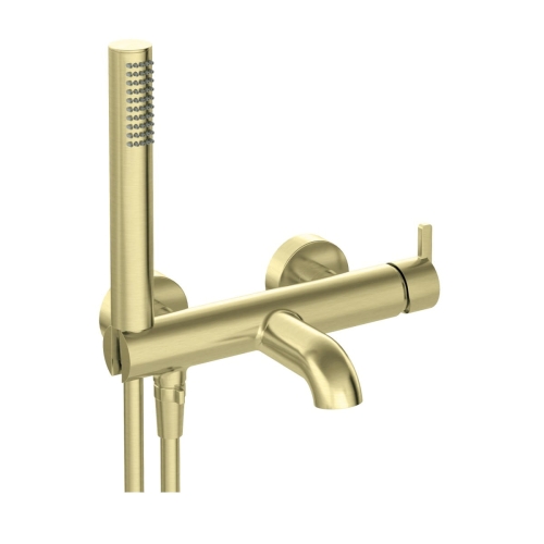 DEANTE SILIA bateria wannowo-natryskowa naścienna, złoto szczotkowane