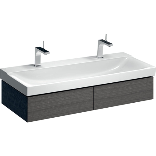 GEBERIT Szafka XENO2 pod umywalkę 120 cm, 2 szuflady, szary mat płótno