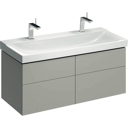 GEBERIT Szafka XENO2 pod umywalkę 120 cm, 4 szuflady, ciepły szary mat