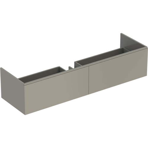 GEBERIT Szafka XENO2 pod umywalkę 160 cm, 2 szuflady, ciepły szary mat