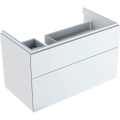 GEBERIT Szafka XENO2 pod umywalkę 90 cm lewa, 2 szuflady, biały połysk