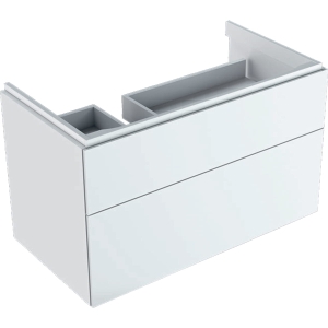 GEBERIT Szafka XENO2 pod umywalkę 90 cm lewa, 2 szuflady, biały połysk