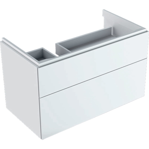 GEBERIT Szafka XENO2 pod umywalkę 90 cm lewa, 2 szuflady, biały połysk