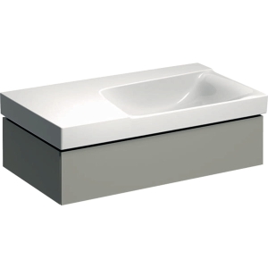GEBERIT Szafka XENO2 pod umywalkę 90 cm prawa, 1 szuflada, ciepły szary mat