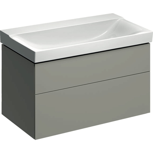 GEBERIT Szafka XENO2 pod umywalkę 90 cm, 2 szuflady, ciepły szary mat