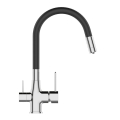 INVENA GLAMOUR bateria kuchenna z filtrem, czarna/ chrom