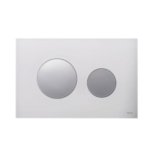 TECE loop przycisk spłukujący szkło białe, przycisk chrom połysk 9240660