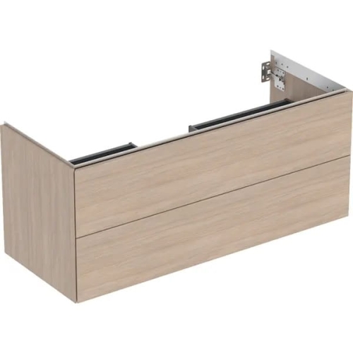 GEBERIT Szafka ONE pod umywalkę B118,4cm, H50,4cm, T47cm, z dwoma szufladami, dąb