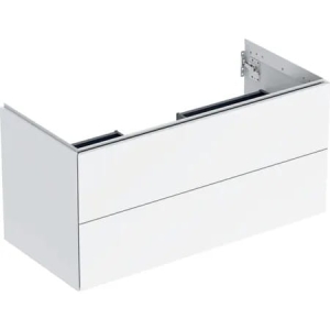 GEBERIT Szafka ONE pod umywalkę, B103.6cm, H50.4cm, T47cm, z dwoma szufladami, biały, wysoki połysk