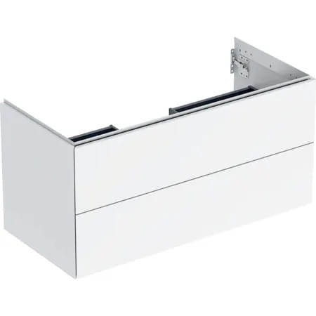 GEBERIT Szafka ONE pod umywalkę, B103.6cm, H50.4cm, T47cm, z dwoma szufladami, biały, wysoki połysk