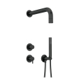 DEANTE SILIA zestaw natryskowy z baterią i deszczownicą, nero