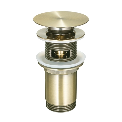 DEANTE spust umywalkowy klik-klak z przelewem i tuleją, mosiądz