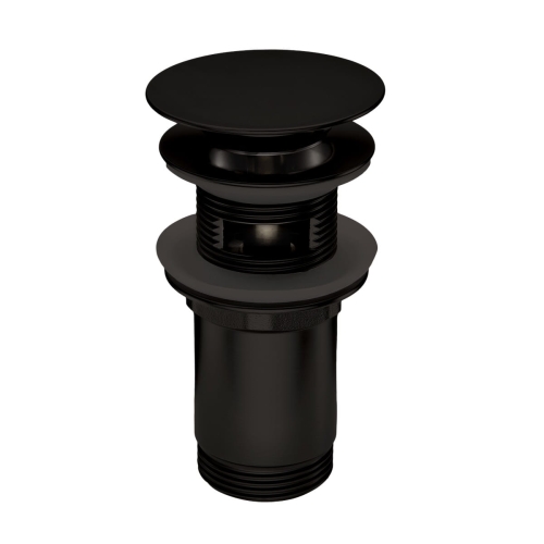 DEANTE spust umywalkowy klik-klak z przelewem i tuleją, nero