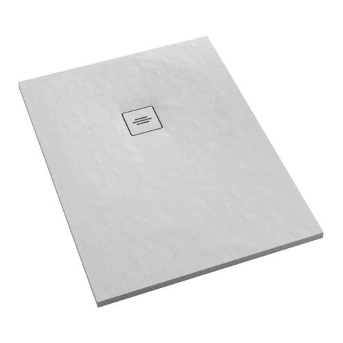 SCHEDLINE PROTOS WHITE STONE 100x140 brodzik prostokątny, biała struktura