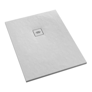 SCHEDLINE PROTOS WHITE STONE 80x120 brodzik prostokątny, biała struktura