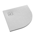 SCHEDLINE PROTOS WHITE STONE 90x90 brodzik półokrągły, biała struktura