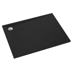 SCHEDLINE LIBRA BLACK STONE 90x140 brodzik prostokątny, czarna struktura