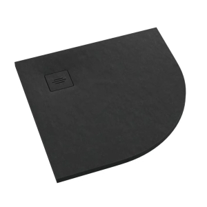 SCHEDLINE PROTOS BLACK STONE 90x90 brodzik półokrągły, czarna struktura