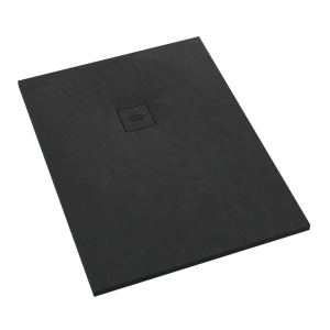 SCHEDLINE PROTOS BLACK STONE 90x110 brodzik prostokątny, czarna struktura