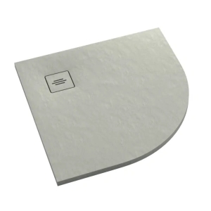 SCHEDLINE PROTOS CEMENT STONE 90x90 brodzik półokrągły, cementowa struktura