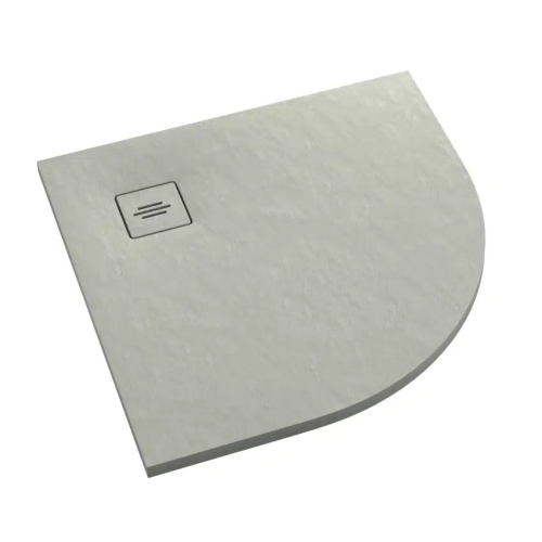 SCHEDLINE PROTOS CEMENT STONE 90x90 brodzik półokrągły, cementowa struktura