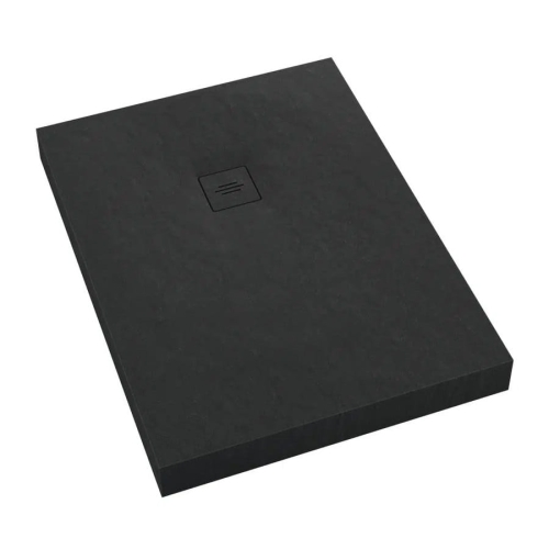 SCHEDLINE NOLIMITS BLACK STONE 70x90 brodzik prostokątny, czarna struktura