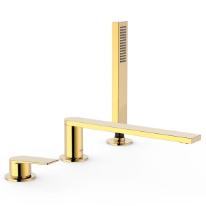 TRES PROJEKT bateria wannowo-natryskowa nawannowa, 24-k złoto