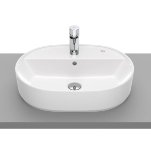 ROCA GAP ROUND umywalka nablatowa 55 cm, biała