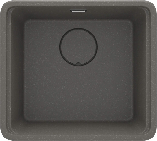 DEANTE zlewozmywak MOMI granit 1k 500x450x230 mm + osprzęt space-saver antracyt metalik