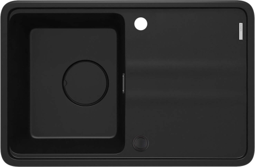 DEANTE Zlewozmywak MOMI granit 1k z/o 670x440x230 mm + osprzęt space-saver czarny