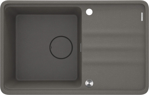 DEANTE Zlewozmywak MOMI granit 1k z/o 780x500x230 mm + osprzęt space-saver antracyt metalik