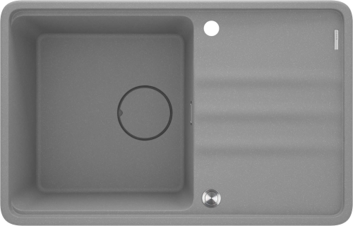 DEANTE Zlewozmywak MOMI granit 1k z/o 780x500x230 mm + osprzęt space-saver szary metalik