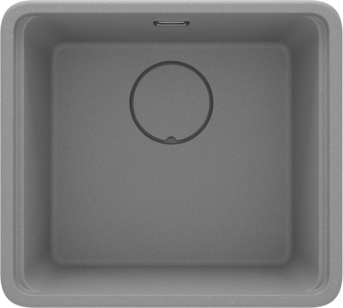 DEANTE zlewozmywak MOMI granit 1k 500x450x230 mm + osprzęt space-saver szary metalik