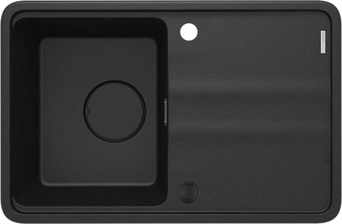 DEANTE Zlewozmywak MOMI granit 1k z/ko 670x440x230 mm+osprzęt space-saver grafit metalik