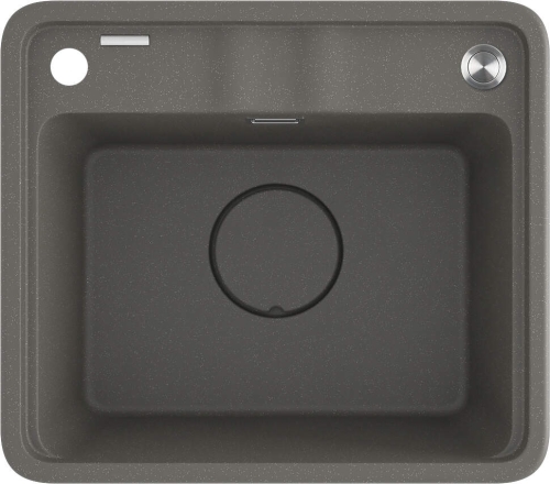 DEANTE zlewozmywak MOMI granit 1k 440x500x230 mm + osprzęt space-saver antracyt metalik