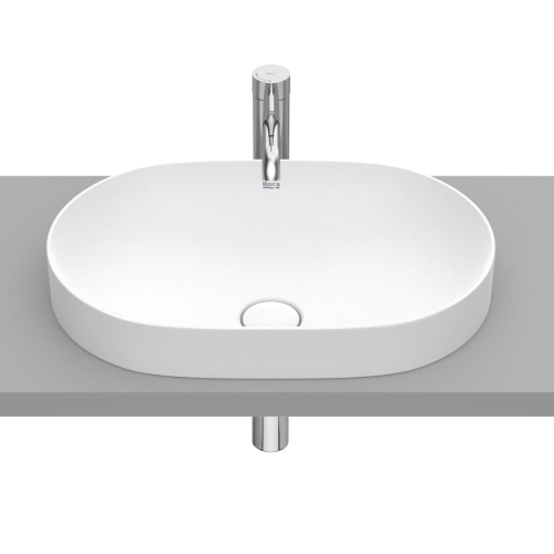 ROCA INSPIRA ROUND umywalka wpuszczana w blat 55 cm, biała matowa