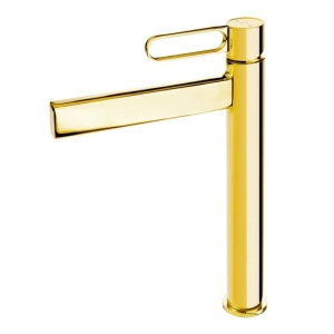 FDESIGN ZAFIRRO bateria umywalkowa nablatowa, złota