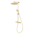 FDESIGN ANIMA zestaw natryskowy z baterią termostatyczną i deszczownicą, złoty