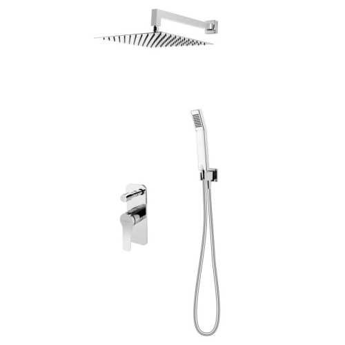 FDESIGN SEPPIA zestaw natryskowy z baterią i deszczownicą, chrom